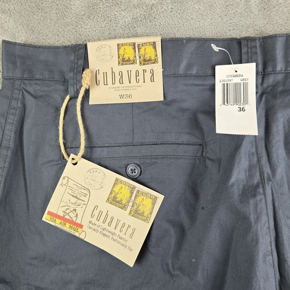 Cubavera Shorts Mens 36x9 Blue Cargo Pockets Flat‎ Front Outdoor Casual NEW